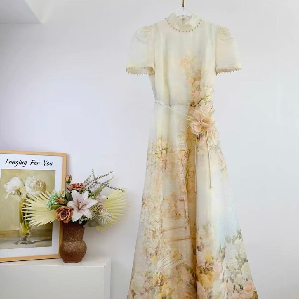 Watercolor Floral Maxi Dress