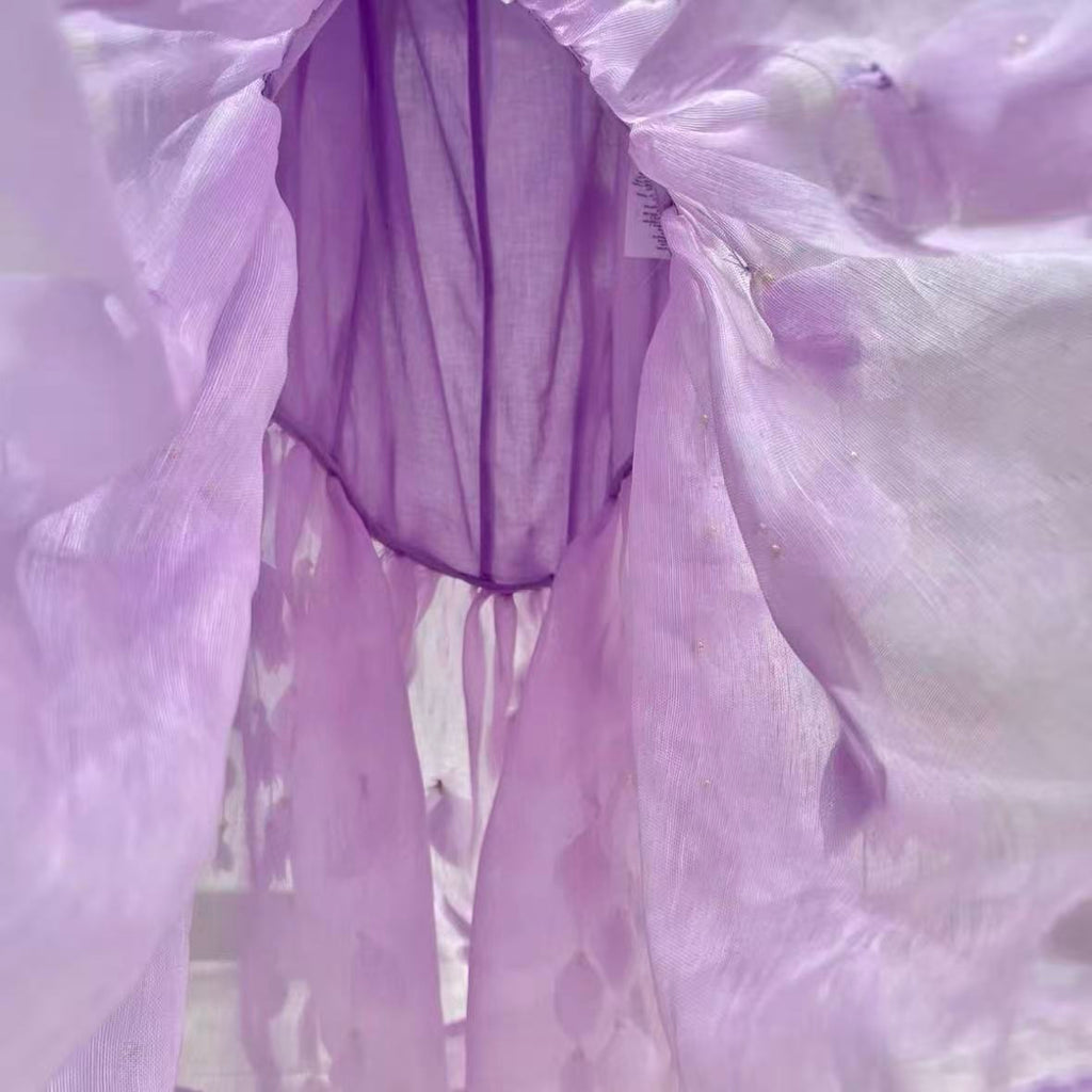 Lilac 3D Petal Mermaid Gown