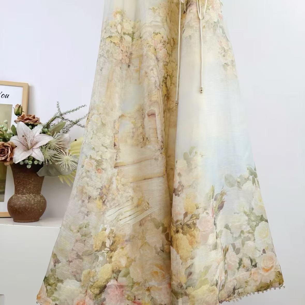 Watercolor Floral Maxi Dress